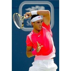 Rafael Nadal 2010 Cincinnati Masters Nike tennis shirt Medium Rare